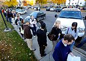 in line to vote